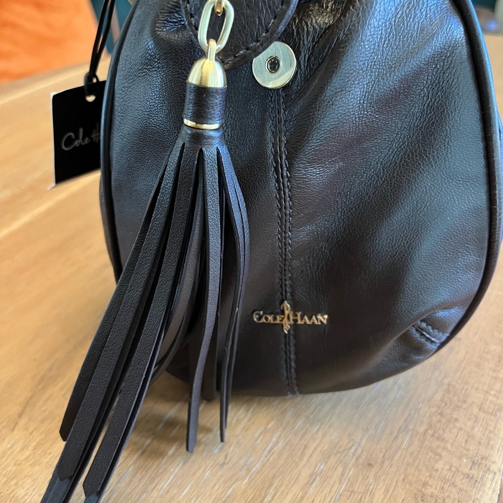 Cole Haan Leather Satchel - Picture 3 of 6